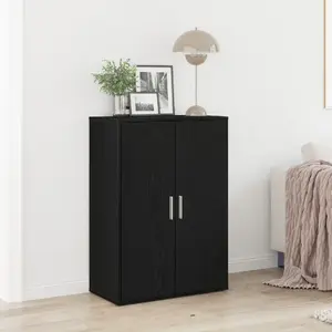 Буфет VidaXL 862263, средний прямоугольный шкаф-буфет, отделка MDF «чёрный дуб»