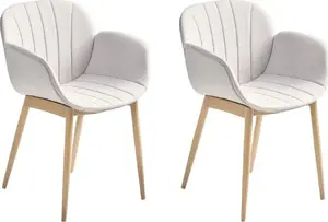 Dining chair set Beliani ALICE, 2-piece, grey