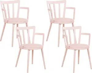 Dining chair set Beliani MORILL, 4 pieces, pink