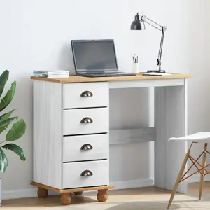 Galds VidaXL modelis 4105450 balts 95 x 40 cm
