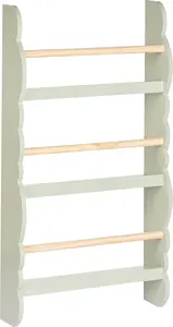 Wall shelf Beliani RIGOLET in light green — single-piece decorative shelving unit