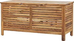 Уличный ящик для хранения Beliani RIVIERA 130 x 64 см светлое дерево
