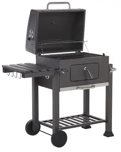 Beliani PAVLOF Grils Kamīns Kokogles (kurināmais) Melns