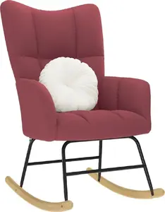 VidaXL šūpuļkrēsls ar auduma apdari Winna Czerwień, modelis 4016792