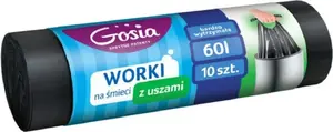 Trash Bags with Handles 60 L Politan Gosia GOS000192 Black