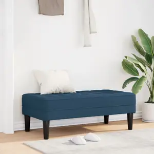Скамья VidaXL модель 42001942 синяя ткань 113x57x39 см