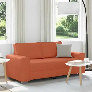 Двухместный диван VidaXL модель 4105206, красно-оранжевая обивка, ширина 140 см