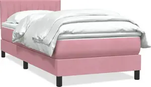 Континентальная кровать с матрасом VidaXL 80x220 см, розовая