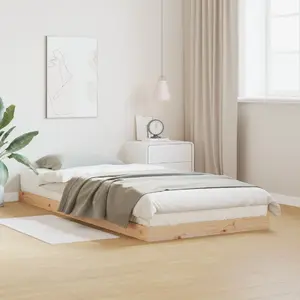 Напольная кровать VidaXL 80x220 см, белая, массив сосны