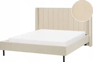 Кровать Beliani VILLETTE 160 x 200 см с boucle-обивкой, бежевый