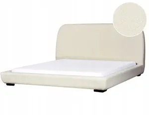 Кровать Beliani ROISEL 180 x 200 см обивка букле Кремовая