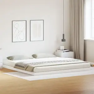 Каркас кровати VidaXL 180x220 см белый из массивной сосны — напольный