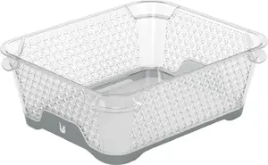 Basket OKT Jonas anti-slip A6 Nordic Grey - desk storage basket for A6 papers and accessories