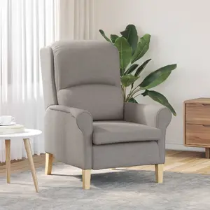 Кресло VidaXL Nowoczesny Taupe — обивка из полиэстера, деревянные ножки