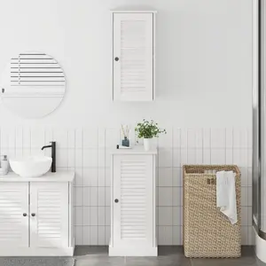 Набор мебели для ванной VidaXL 2 предмета антикварно-белый 37 x 34 x 80 см