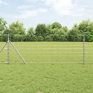 Galvanized Steel Field Fence 0.8 x 25 m VidaXL