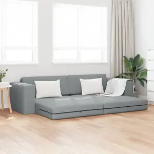 Диван-кровать VidaXL 2-в-1 светло-серый 245x150x60,5 см ткань