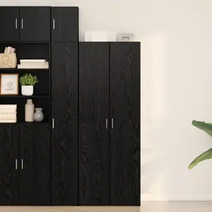 Высокий шкаф VidaXL модель 3365593, черный дуб, инженерная древесина, 70 x 42,5 x 185 см