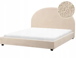 Кровать Beliani VAUCLUSE 160 x 200 см, обивка boucle, бежевый
