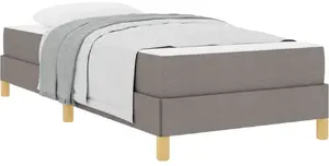 Spoleņu gulta VidaXL Taupe brūna 90 x 200 cm (spoles matracis)