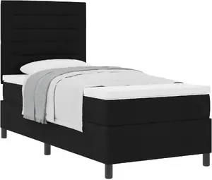 Кровать Box Spring VidaXL с черным матрасом 80x200 см, ткань Lumarko