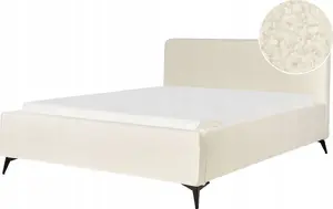 Кровать Beliani VALOGNES 180 x 200 см букле кремовая