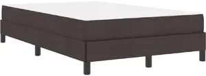 Кровать с пружинным матрасом VidaXL 120 x 190 см, тёмно‑коричневая ткань