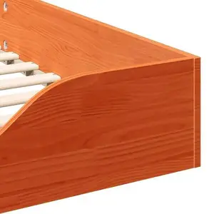 Каркас кровати VidaXL модель 873411, вощеный коричневый, массив сосны, 80 x 220 см