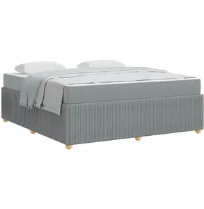 Каркас кровати VidaXL Inny светло-серый ткань 180 x 200 см