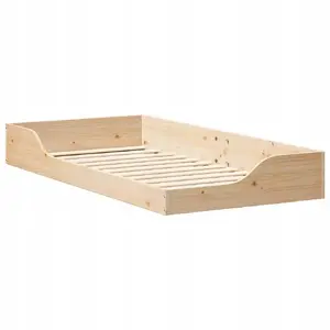 Gultas rāmis VidaXL 75 x 190 cm brūns cietkoksne priede