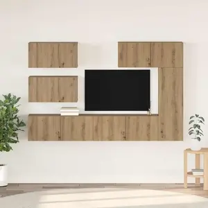 Набор тумб под ТВ VidaXL 6 шт. с полкой, дуб artisan, 30.5 x 30 x 90 см