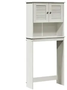 Шкаф для стиральной машины VidaXL 72.5 x 27 x 161 см белый массив сосны