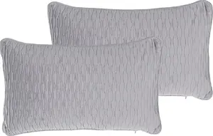 Decorative cushion set Beliani MOTARI 2 pcs, 30 x 50 cm, grey