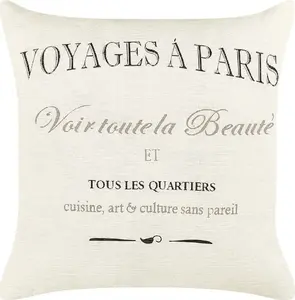 Decorative linen cushions Beliani MINDALA 50 x 50 cm, white (set of 2)
