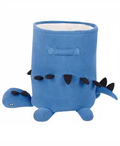 Cotton Dinosaur Basket Beliani Kosz dinozaur bawełniany niebieski BAGNU – fabric storage basket