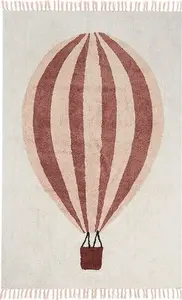 Children's cotton rug Beliani BAZALETI with balloon motif, off-white