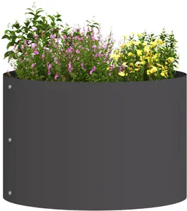 Цветочный горшок VidaXL стальной 30×30×20 см черный