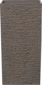 Planter Beliani Gaza dark brown 35×35×70 cm
