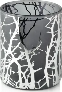 Svečtura affek design ODETTE SILVER, augstums 10 cm, diametrs 8,8 cm