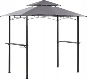 Garden pavilion Beliani Pawilon 240 x 148 cm Grey