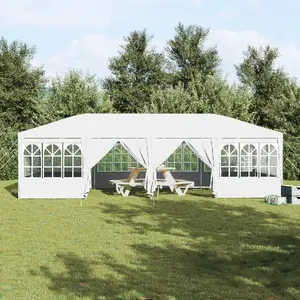 Party Tent VidaXL 8x4 m White with 12 Side Walls PE