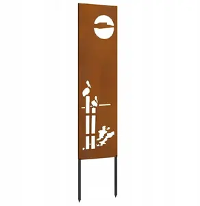 Декоративная садовая панель VidaXL ржавого цвета 32 x 140 см сталь Corten