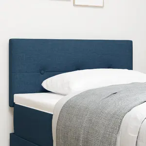 Headboard VidaXL upholstered with buttons, blue fabric, 90 cm