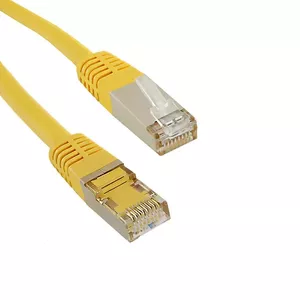 Network patch cable QOLTEC Cat6 FTP 0.25 m, RJ-45 to RJ-45, yellow