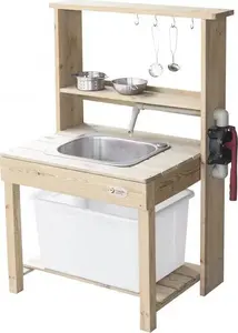 Wooden Play Kitchen Sink by classic world — Classic World EDU large wooden sink for real water play