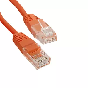 Qoltec Cat5e, UTP, 1m tīkla kabelis Oranžs U/UTP (UTP)