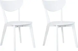Dining chair set Beliani ROXBY — 2 white chairs