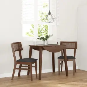 Dining chairs VidaXL model 4102462 set of 2 with cushions, solid rubberwood frame