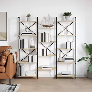 Grāmatu plaukts VidaXL modelis 868342 ozols Sonoma 156 x 25 x 167.5 cm