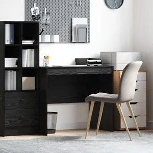 Galds VidaXL modelis 869435, melns, 50 x 90 cm